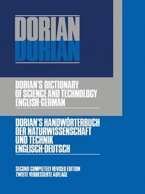 cover image of Dictionary of Science and Technology - English-German
